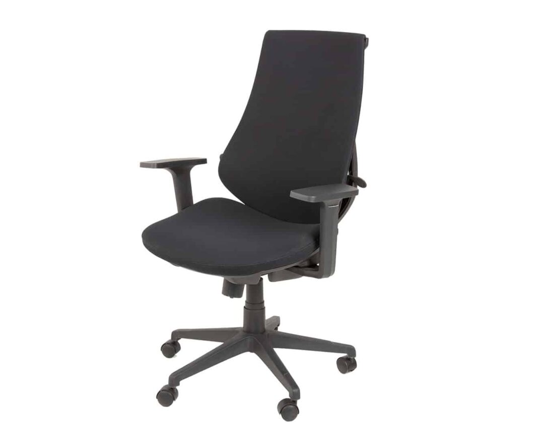 Chaise de bureau en tissu noir