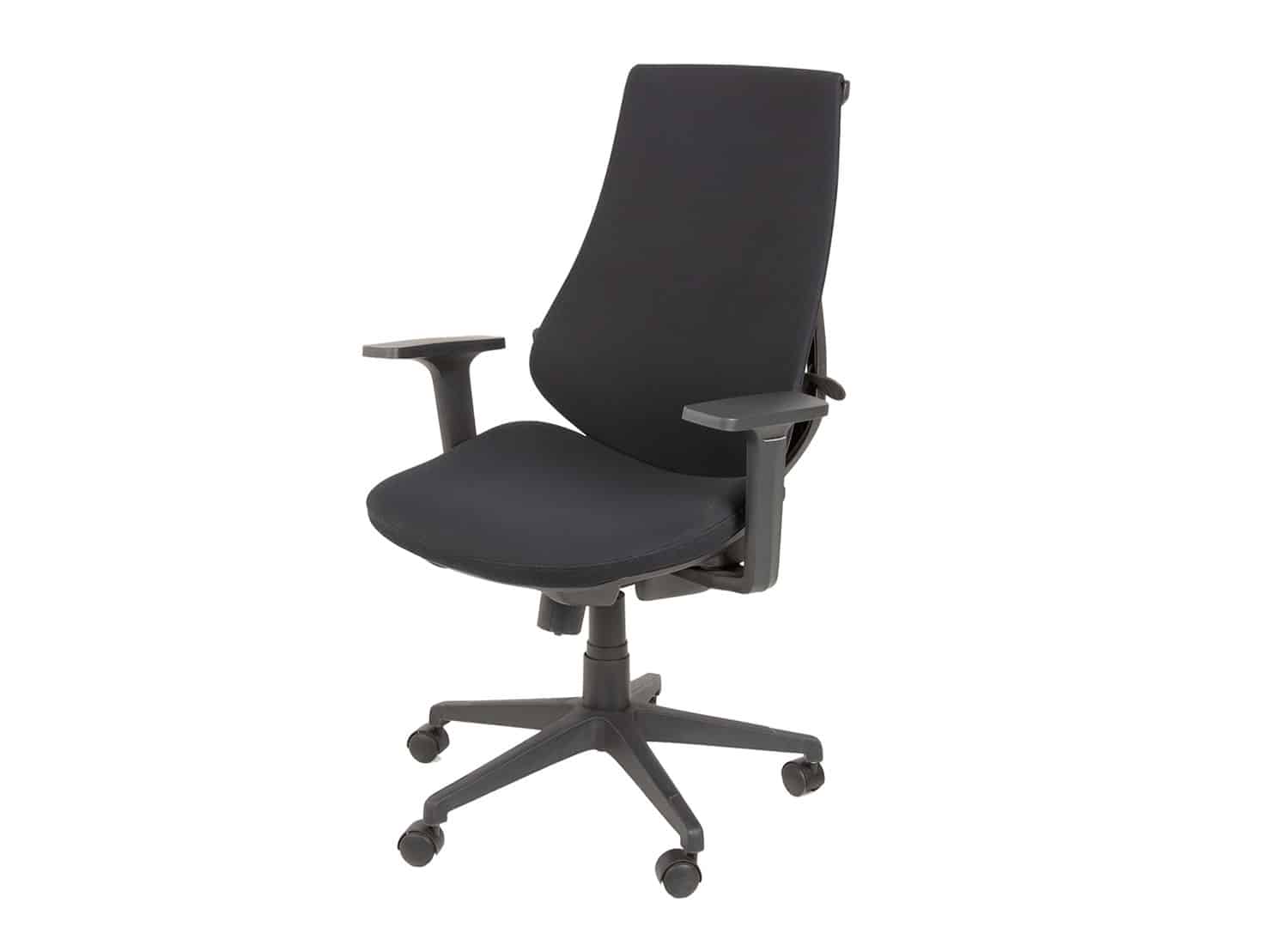 Fauteuil de bureau ergonomique TEKNIK design en tissu noir