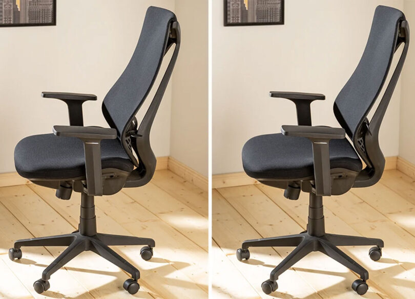 Chaise de bureau vue de profil