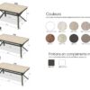 Dimensions et finitions de la table de repas en bois et métal