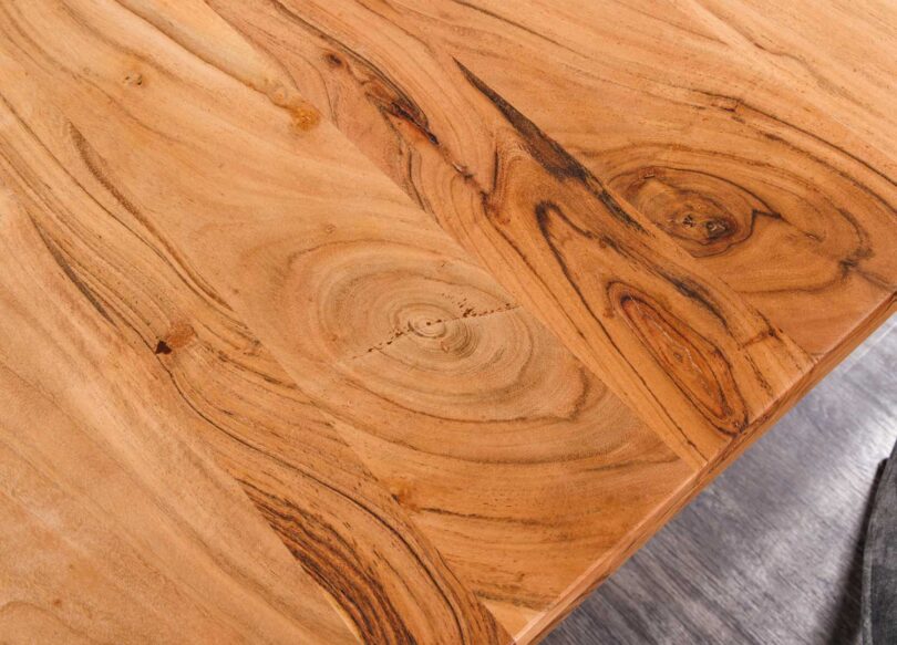 Plateau rectangulaire en bois massif d'acacia de la table à manger