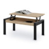 Table basse plateau relevable pied métallique