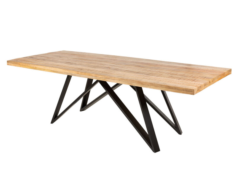 Table de repas en bois de manguier massif naturel