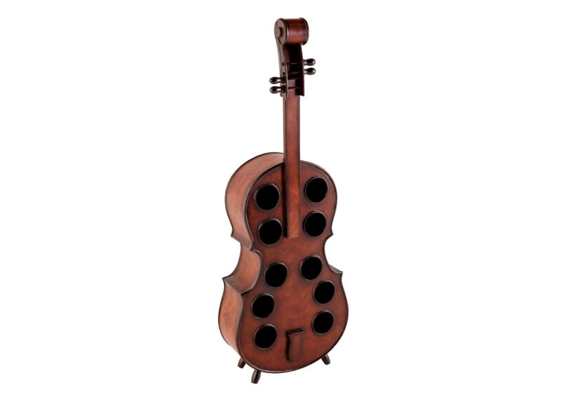 Violon en bois de pin laqué avec ranges bouteilles
