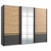 grande armoire 270 cm avec espace dressing et un grand miroir