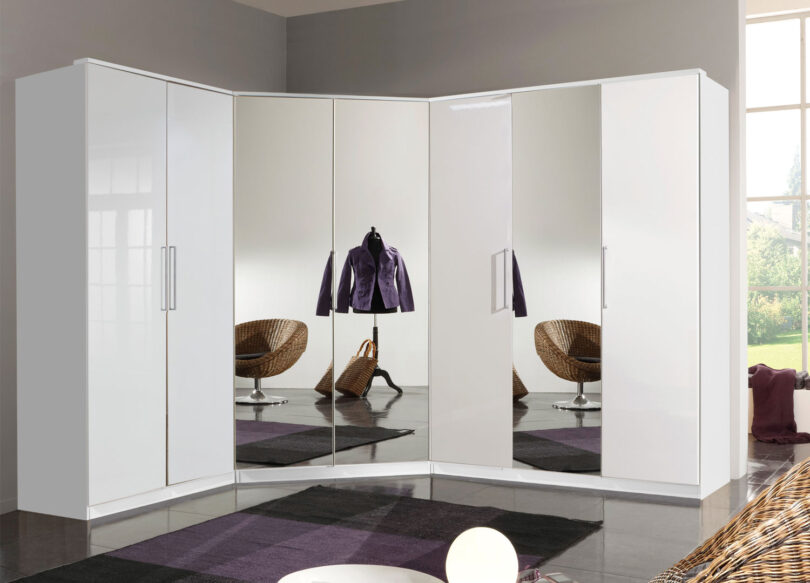 grande armoire dressing avec 3 miroirs