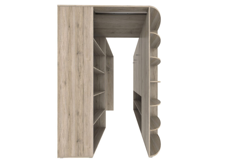 armoire pour enfant avec espace penderie et etageres