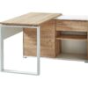 meuble bureau d angle avec 1 plateau de travail 1 tiroir et 1 porte coulissante