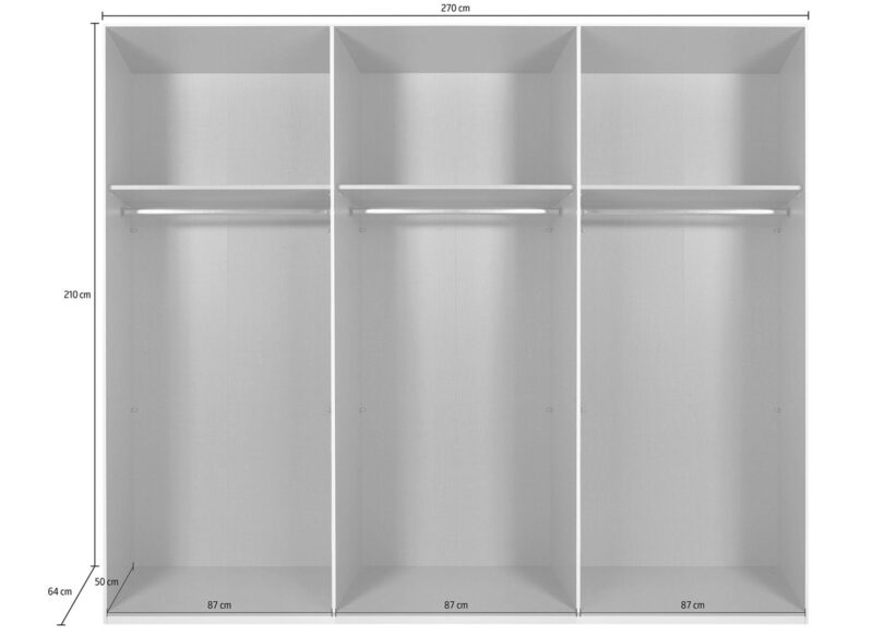 details des dimensions de l interieur de l armoire