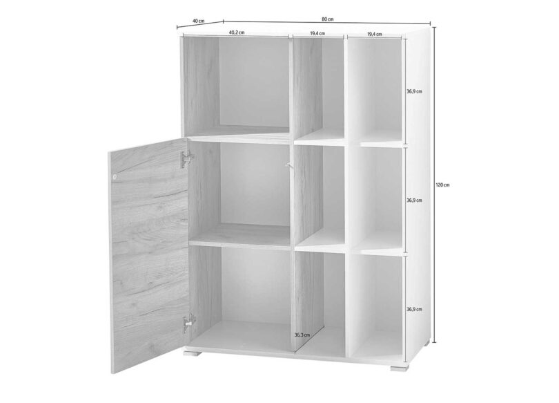 details des dimensions du meuble de bureau