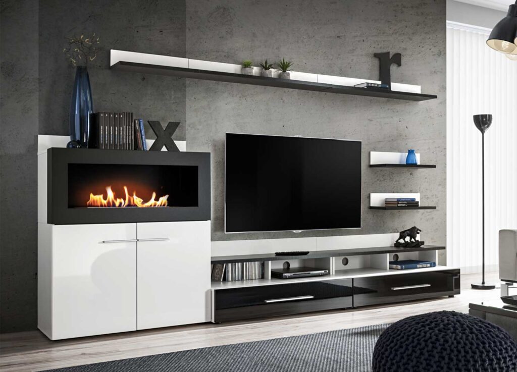 Meuble Tv Avec Cheminee Ethanol