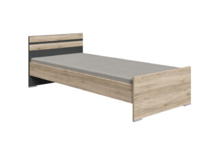 lit pour enfant ou ado aspect chene et graphite