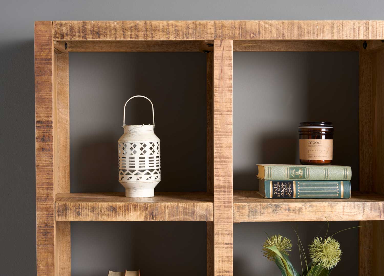 Bibliothèque à 8 casiers en bois étagère de rangement armoire