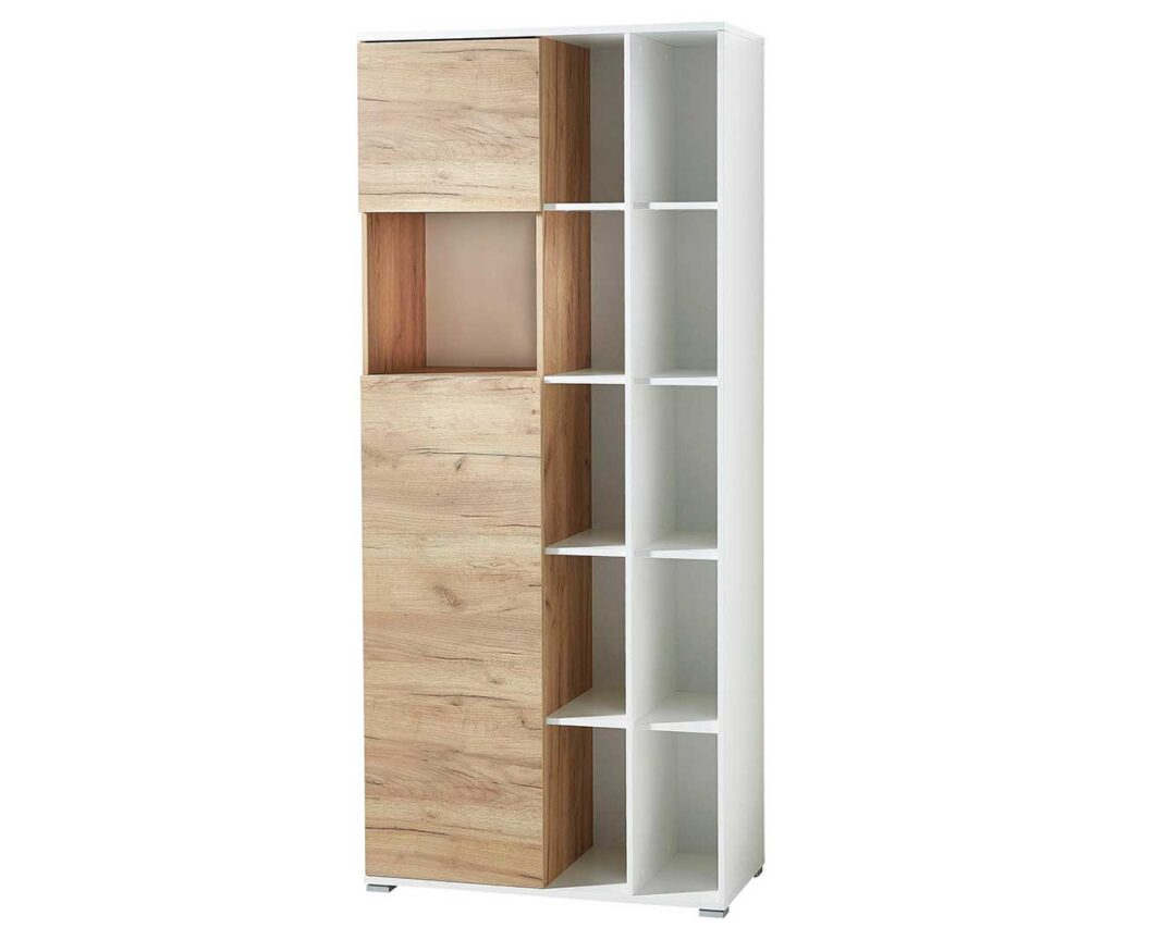 armoire de bureau blanc et bois