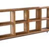 meuble etagere pas cher en bois de manguier massif 170 cm avec pieds en metal noir