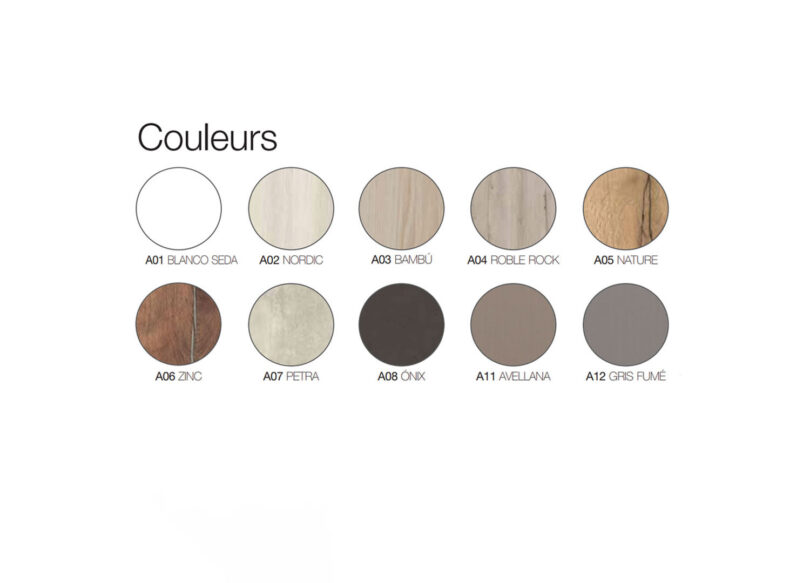 Couleurs possibles de l'ensemble TV design