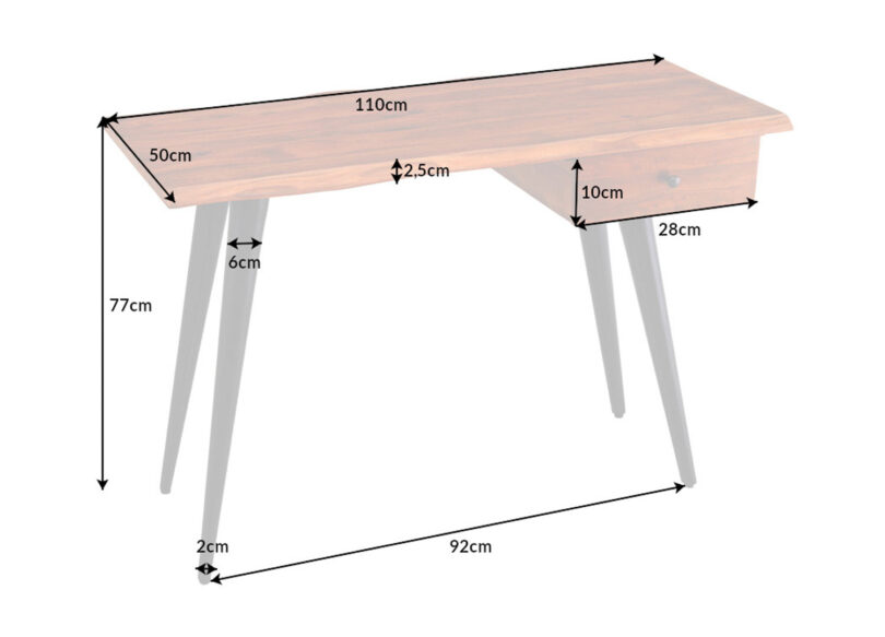 Dimensions du meuble bureau design