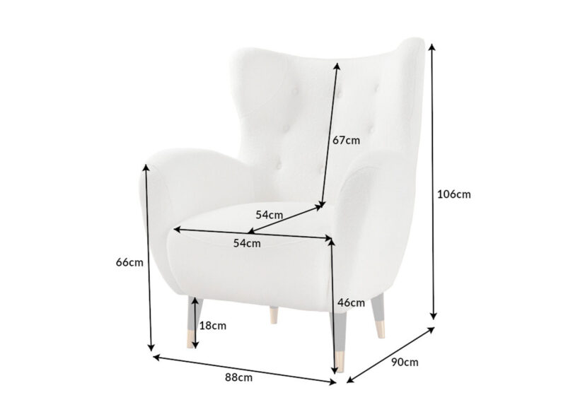 Dimensions du fauteuil oreille