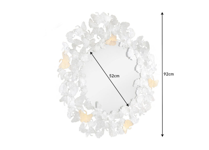 Dimensions du miroir argenté