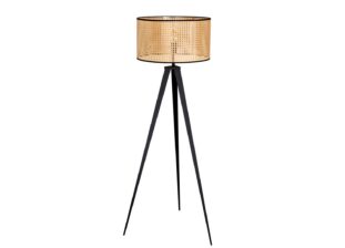 Lampadaire tripode noir