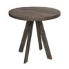 Petite table ronde en bois industrielle