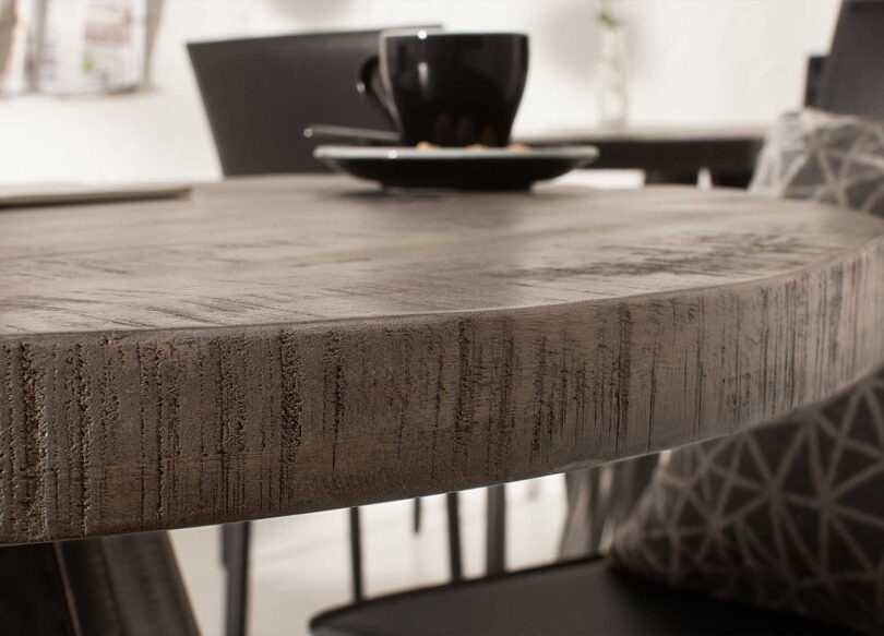 Plateau rond de la table à manger design