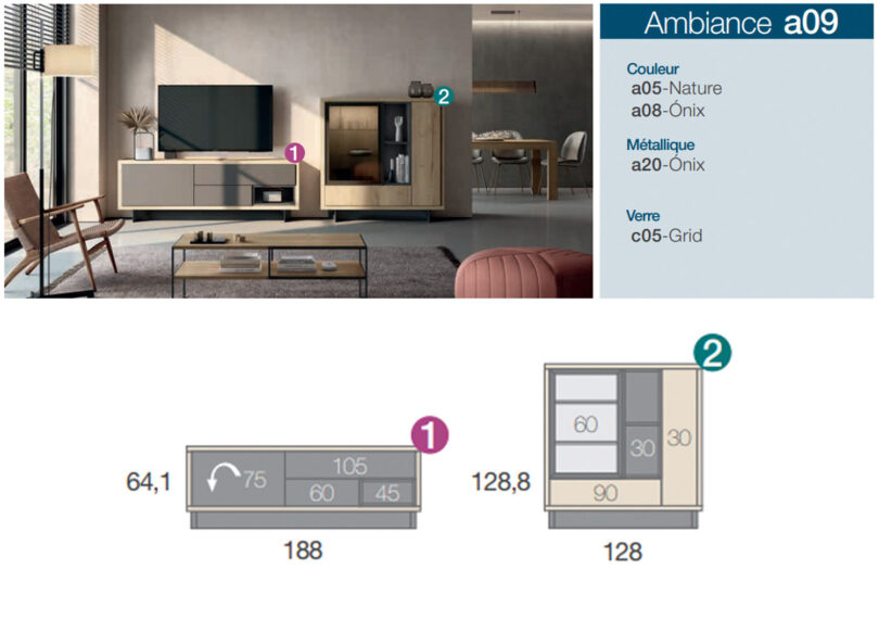 Dimensions des meubles de salon de qualité