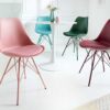 chaises de salle a manger pas cher en simili cuir et metal