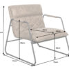 details des dimensions du fauteuil lounge