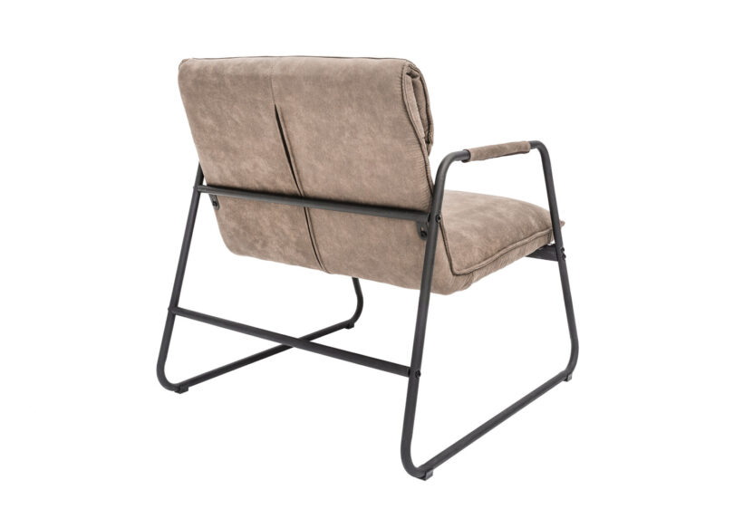 fauteuil en microfibre taupe antique retro