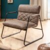 fauteuil de detente retro et vintage en microfibre