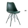 ensemble 4 chaises de salle a manger pas cher vert fonce - Vert foncé