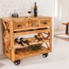 meuble de bar vintage et original en bois massif