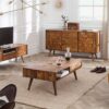 meubles de salon retro en bois de sesham