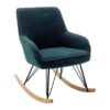 fauteuil rocking chair en tissu vert fonce - Vert foncé