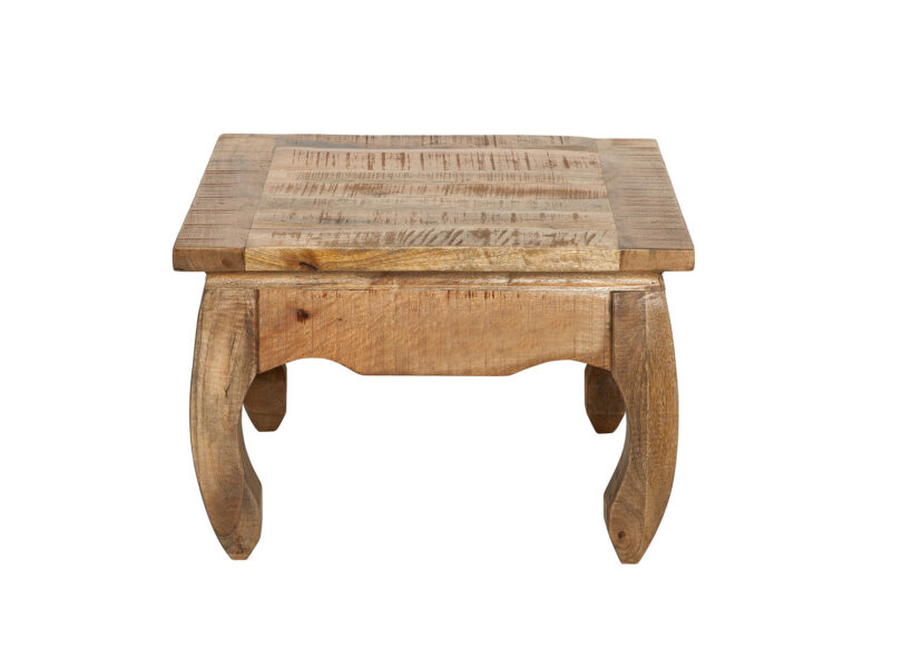 table de salon pas cher en bois massif 60 cm style colonial