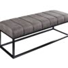 Banc en velours gris taupe - Taupe