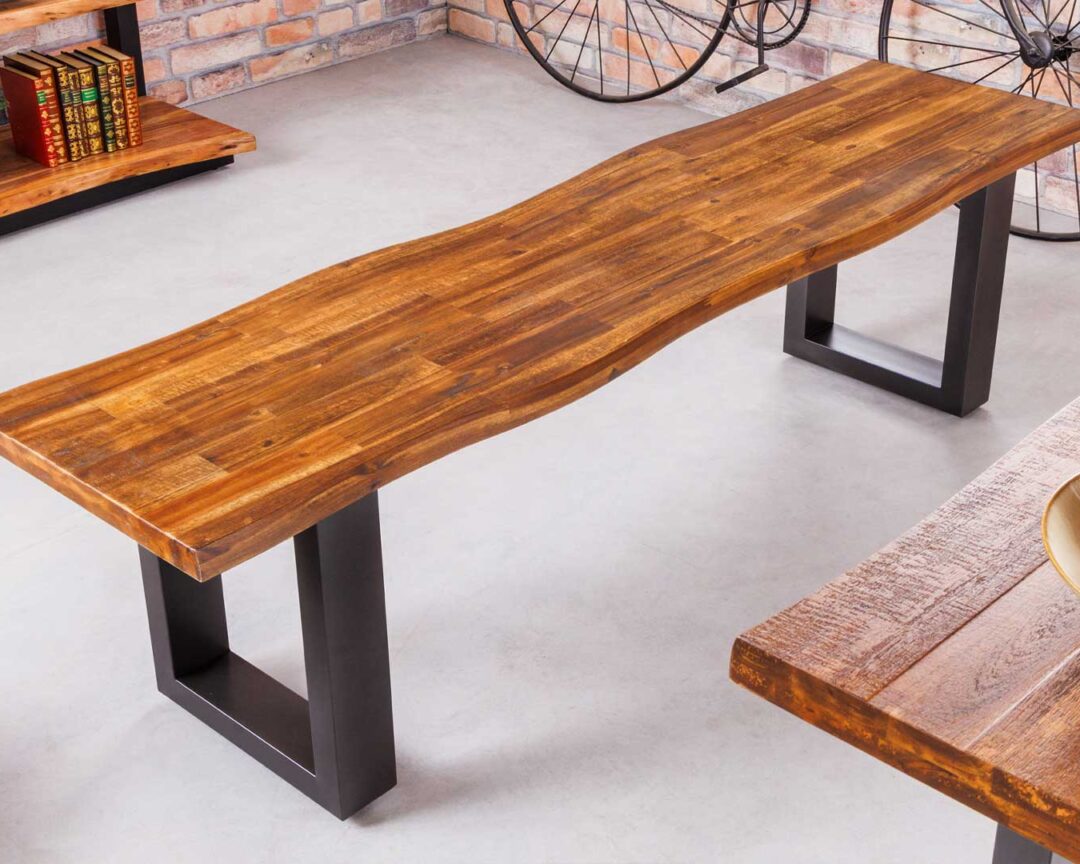Table en bois rectangle 2 m - WOODEN - Passion Décor