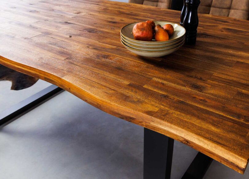 Plateau effet planche de la table à manger