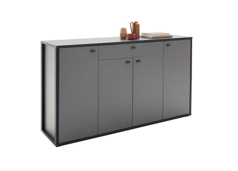 Meuble buffet gris anthracite industriel