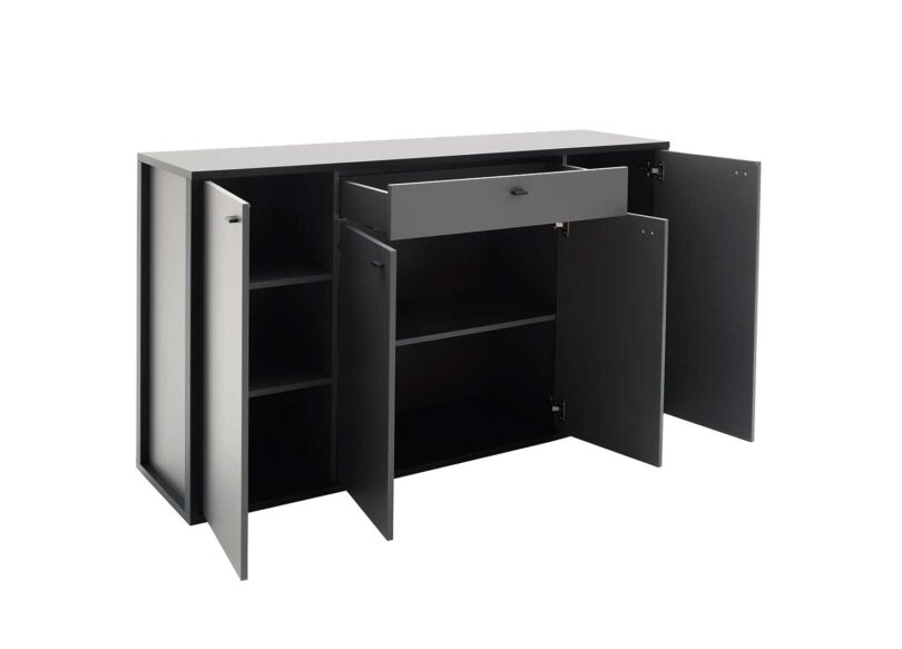 Ouverture du buffet en gris design
