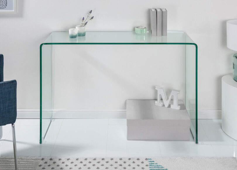 Meuble console en verre