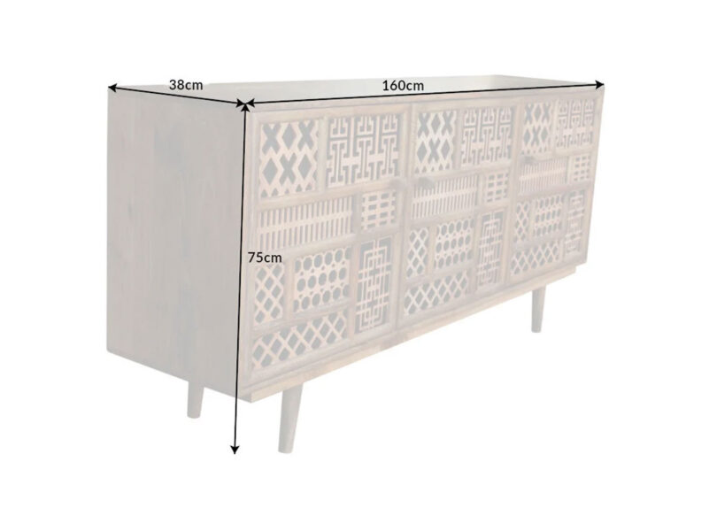 Dimensions du buffet oriental