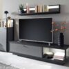 Ambiance de meuble tv gris et gris anthracite