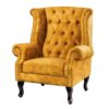 Fauteuil oreilles chesterfield rétro