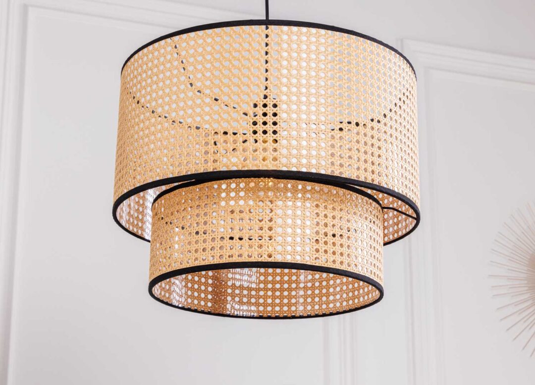Abat-jour en cannage design