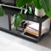 Niche ouverte grise anthracite du meuble tv