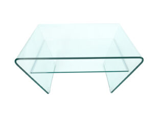 Table basse en verre sécurit avec plateau inférieur