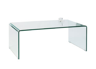 Table basse rectangulaire en verre trempé