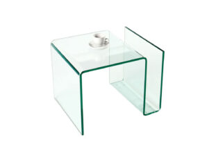 Table basse porte revue en verre trempé design